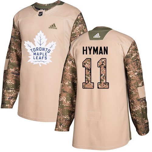 Adidas Maple Leafs #11 Zach Hyman Camo Authentic Veterans Day Stitched NHL Jersey